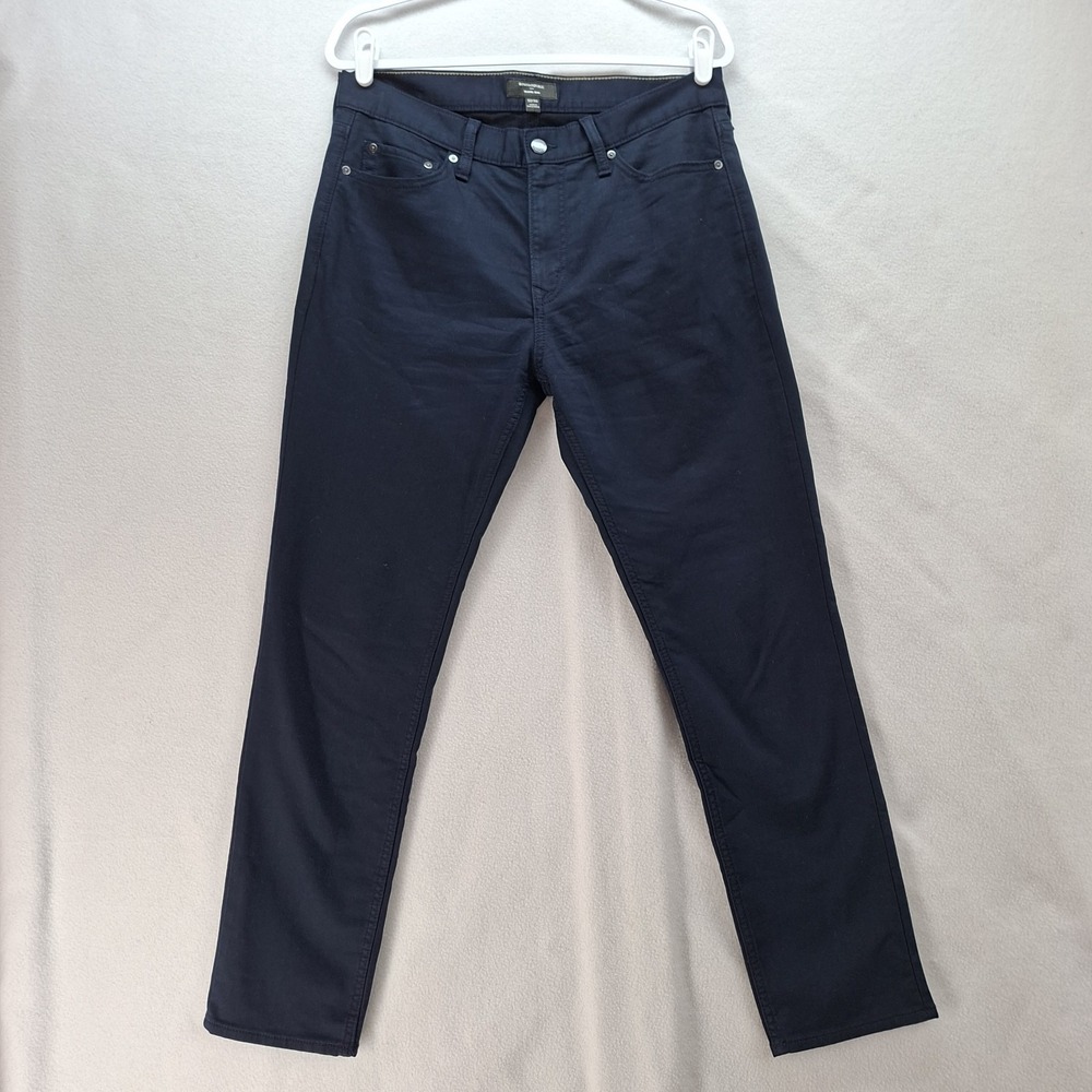 Banana Republic Jeans Mens 34x30* Navy Blue Skinny‎ Travel Slim Stretch Pants